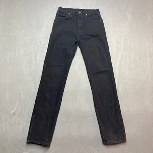 Wrangler 13MWZ Jeans Mens 30x36 Black Straight LKeg Cowboy Cut 100% Cotton Denim - Picture 1 of 12