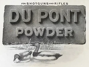 George A. Wolf Arte DU PONT POLVO Escopetas Rifles De Colección 1906 Pato Caza Impresión Anuncio - Imagen 1 de 2
