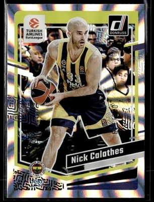 L56,306 - 2023-24 Donruss EuroLeague Holo Laser #74 Nick Calathes /149 - Image 1 of 2