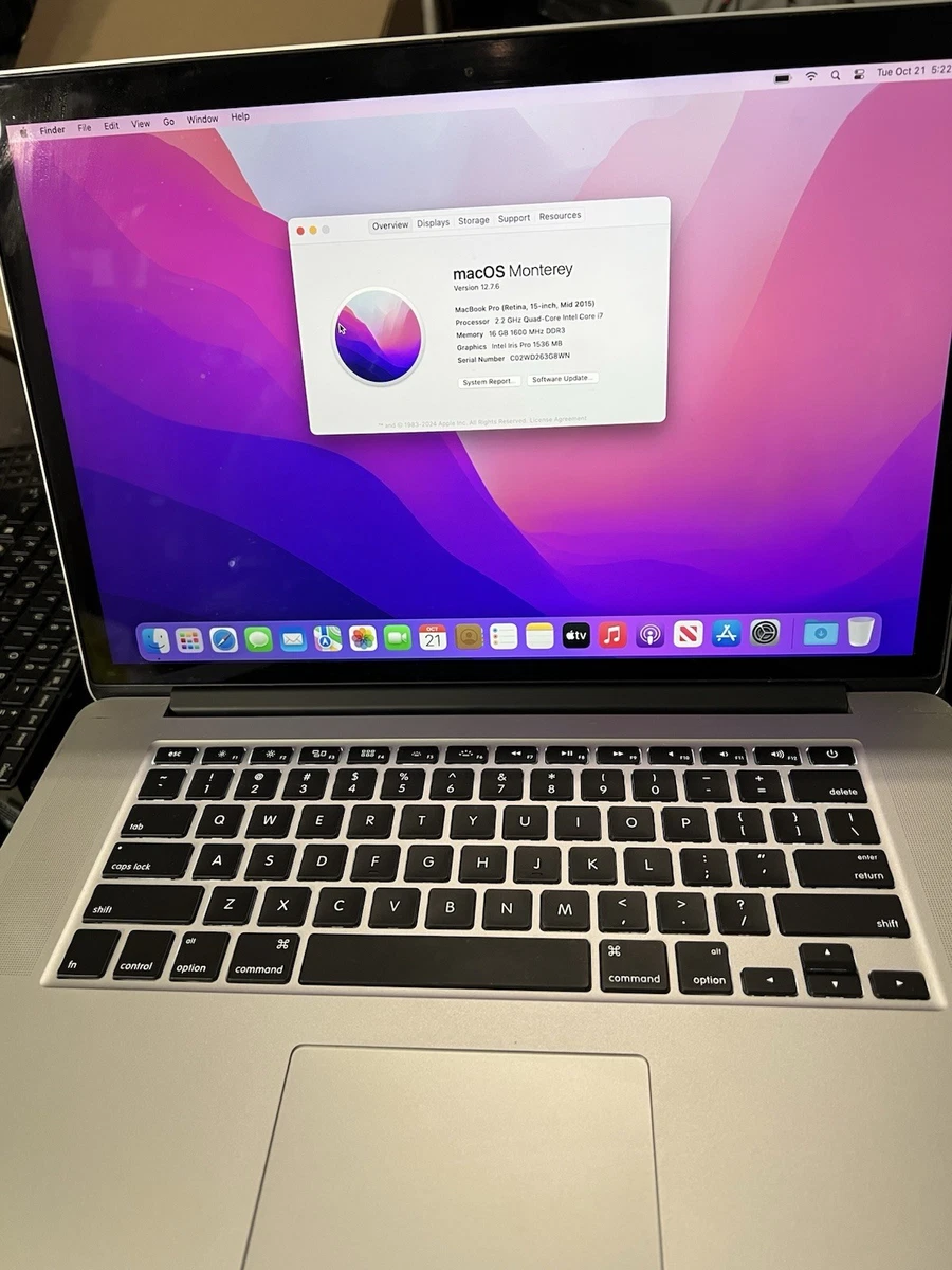 2015 Apple MacBook Pro 15.4 Inch Laptops for sale | eBay