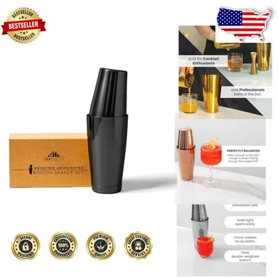 Набор коктейльных шейкеров Boston: нержавеющая сталь 304, утяжеленный/невзвешенный - Изображение 1 из 4