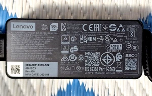 Véritable Lenovo 45W USB Type-C Standard Adaptateur Secteur Chargeur Alimentation Ordinateur Portable ** - Photo 1/8