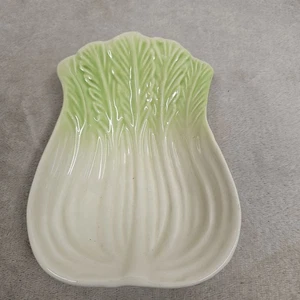 Vintage Veggie Napa Kohl Buch Choy Form Keramik Schale Löffel Rest  - Bild 1 von 7