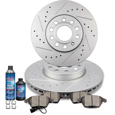 For 2005 - 2015 Volkswagen Jetta Sedan Front Brake Discs Rotors And Ceramic Pads - Изображение 1 из 4