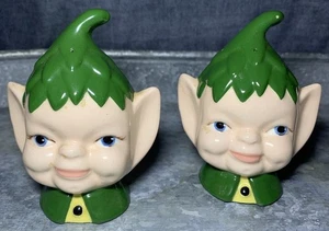 Two Vintage Pixie Elf Elves Salt And Pepper Shakers - Picture 1 of 8
