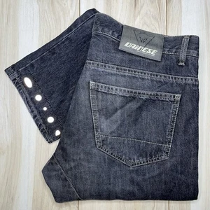 Dainese Motorcycle Jeans Denim Riding Pants w/ Knee Pads Black Mens Size 37Wx33L - Picture 1 of 24