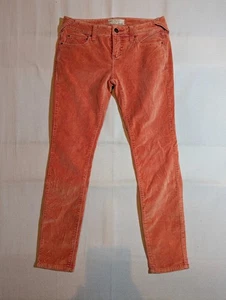 Free People Jeans Damen 25 Skinny Samtig Low Rise Stretch Koralle Orange - Bild 1 von 11