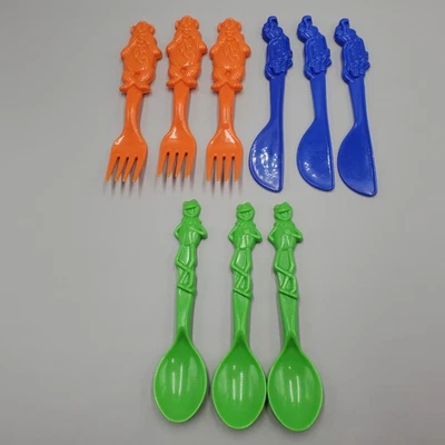 Muppets Kunststoff Picknick Besteck 3er Set EA Gonzo Messer Fozzie Gabel Kermit Löffel - Bild 1 von 4