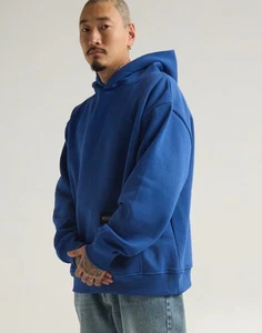 Shaka Wear Herren Fleece Heavyweight Hoodie Pullover Uni ohne Logo royalblau 2XL - Bild 1 von 5