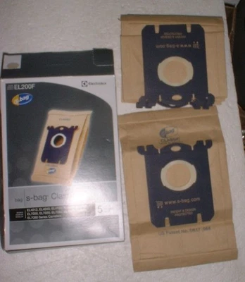 Electrolux S-Bag Classic Vacuum Cleaner Bags EL200F * 5 NEW bags * Open box * - Image 1 of 2