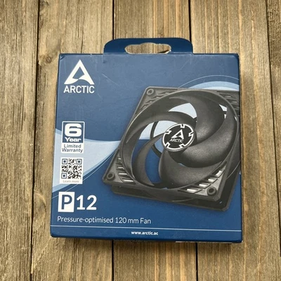 ARCTIC P12 PWM Pressure-Optimised 120 mm Computer Fan 3-Pin Fluid Dynamic Bearin - Image 1 of 2