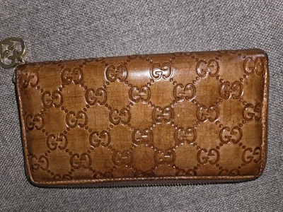 Подлинный Gucci - Guccissima кожи коричневый 224253 длинный бумажник NS081076 - Изображение 1 из 4