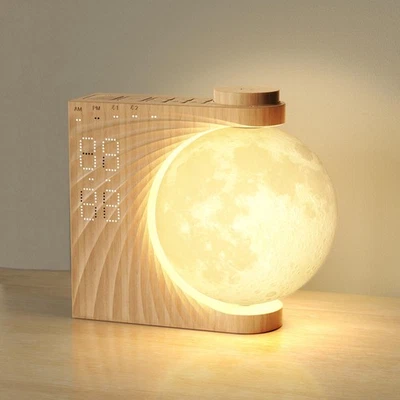Sunrise Alarm Clock for Heavy Sleepers, Moon Lamp with Moon Light & 10 Light ... - Image 1 of 4
