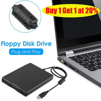 Portable USB Floppy Disk Drive External FDD 3.5" 1.44MB For Laptop PC Win Mac UK - Image 1 of 4