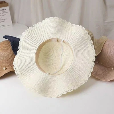 Cappello Larga Da Sole Ragazze Di Protezione Solare Spiaggia Estivo - Immagine 1 di 4