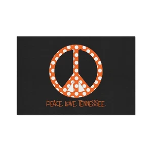 Tupfen Peace Zeichen Peace Love Tennessee robuste Fußmatte, Schlafsaal Zimmer Dekor - Bild 1 von 17
