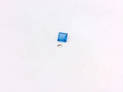 Piedra preciosa de zafiro azul brillante creada en laboratorio corte princesa suelta de 0,14 quilates 3 x 3 mm Foto 1 de 4