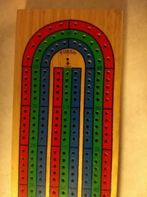 Cribbage Board, 3 Track Folding Board, 14.5" & Green Bay Packers NFL Cards. NEW. - Image 1 of 4