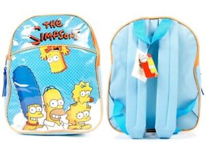 The Simpsons Blue and Orange Backpack Rucksack Travel Bag School Bag 