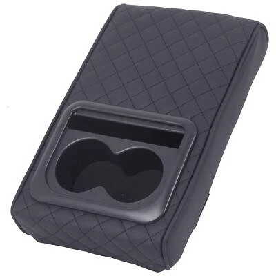 Car Armrest Box Center Console Armrest Storage Box Cushion Cup Holder Universal - Image 1 of 4