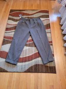 Vintage Chaps Ralph Lauren Pleated Cuffed Wool Blend Tweed Pants Deadstock 38x30 - Picture 1 of 6