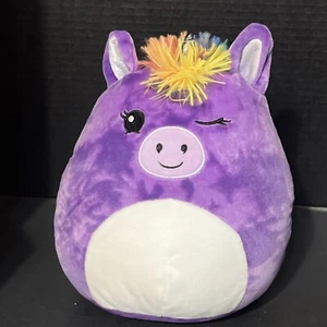 8”Purple Winking Rainbow Mohawk Squishmallow - Picture 1 of 8