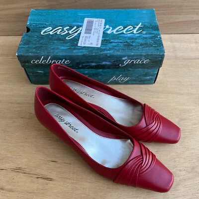 Zapatos de salón EASY STREET para mujer rojos talla 10N 40-3975 nuevos Foto 1 de 4
