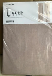 Ikea Silverlonn transparent rosa Gardinen Paar lang 145x300cm Tropfen NEU Leinenoptik - Bild 1 von 10