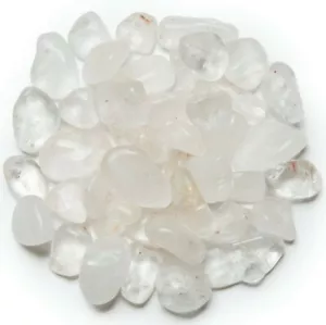3 lb Crystal Quartz Tumbled Stones - Grade 2 - XSmall - Wire Wrapping Rocks - Picture 1 of 1