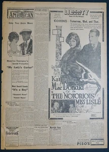 1920 Newspaper Page - Notorious Miss Lisle Movie Ad - Katherine MacDonald - Picture 1 of 1