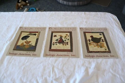 INDYGO JUNCTION FOLK QUILT SEWING ONCE UPON TIME COUNTRY RAIN CONTRARY BLACK HEN - Image 1 of 4