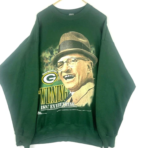 Vintage GreenBay Packers Crewneck Sweatshirt Size 2XL 1996 Green Nfl Made in Usa Cover