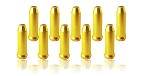 Jagwire Alloy Cable End Tidies Pack of 10 In Gold - Picture 1 of 2