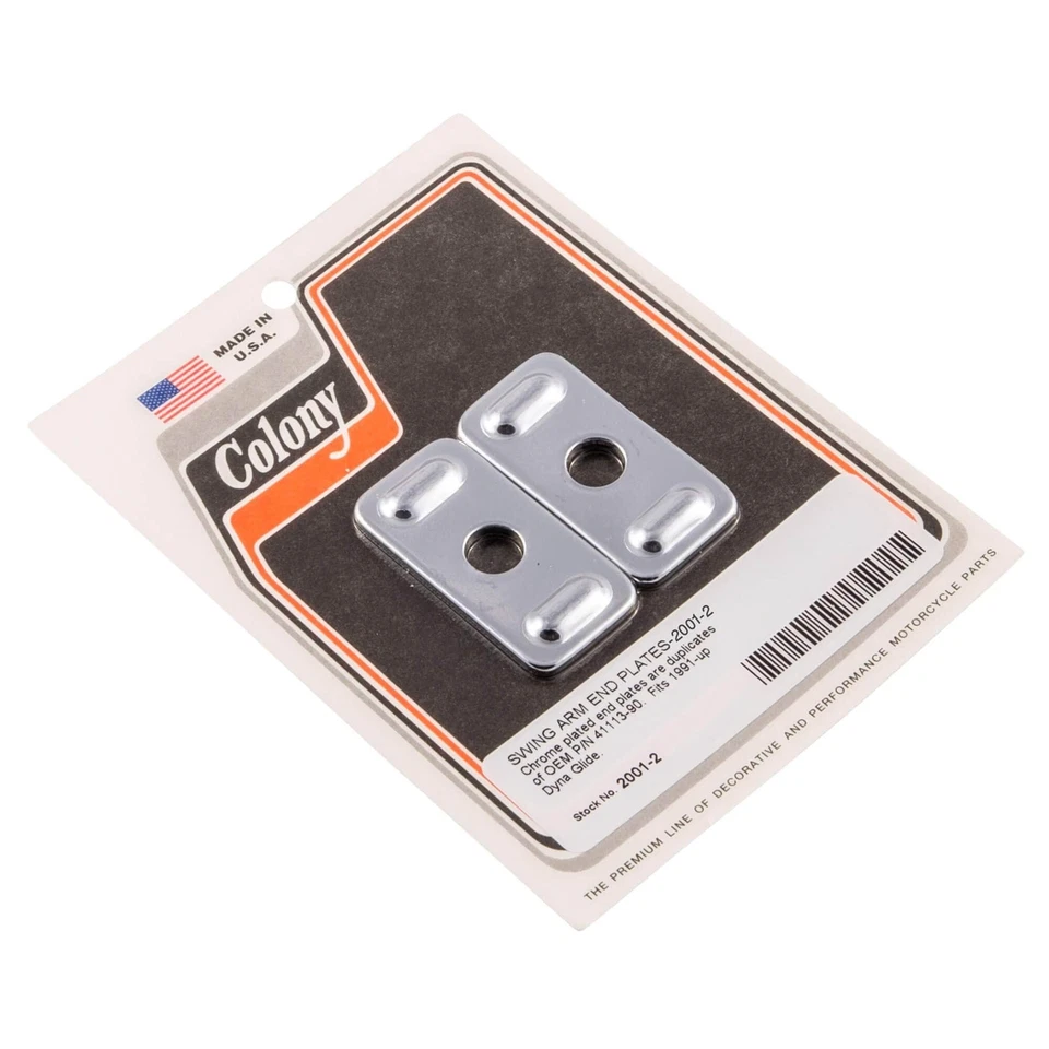 #2001-2 Brazo oscilante Placas finales 1991-up Harley-Davidson Dyna Glide Chrome Colony Ma Foto 1 de 1