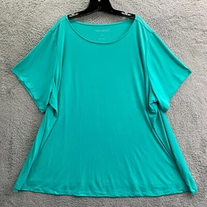 SUSAN GRAVER Blouse Womens 5X Top Liquid Knit - Picture 1 of 9