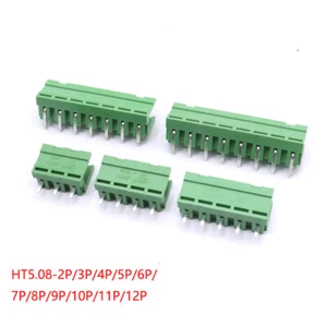 HT5.08mm Pitch 2-12P Screw PCB Pluggable Terminal Block Connector Straight/Plug - Picture 1 of 6