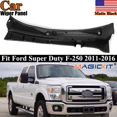 Fits 2011-2016 Ford Super Duty F250 F350 Windshield Wiper Cowl Panel Grille Set - Image 1 of 4