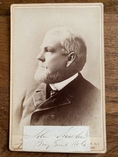 Cabinet Card Union General John Newton With Cut Signature