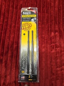 Klein Tools PH262 #2 Phillips Tip Power Drivers, 6-Inch Bit 2-Pack, PH-2-6-2 - Picture 1 of 4