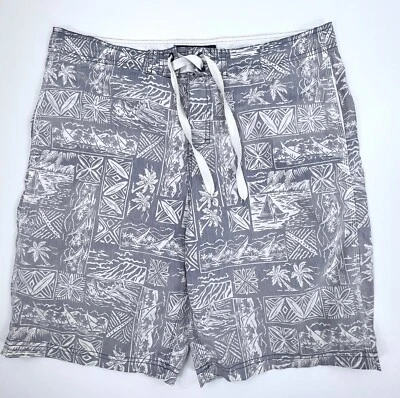 Мужские гавайские шорты REYN SPOONER плавки серые пальма размер 38 - Изображение 1 из 4