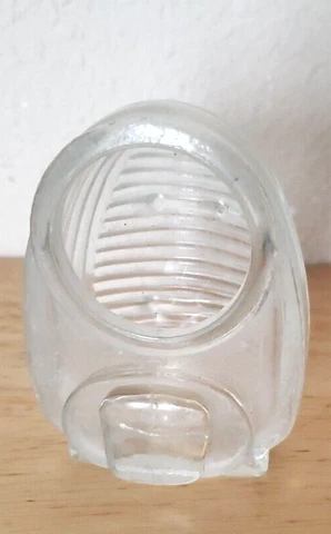 vintage clear glass USA clip on Bird cage bird feeder Cover