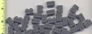 LEGO x 20 Ladrillo Gris Azulado Oscuro, Modificado 1 x 2 con Perfil de Masonería NUEVO - Imagen 1 de 1