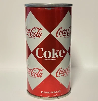 Coca-Cola COKE  DIAMOND  soda pop PULL TAB can from 1960s 10 Oz Toronto CANADA - Image 1 of 4