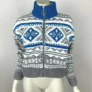 UO Urban Outfitters Scout Shrunken Snowflake Cardigan Sweater Soft Women XS - Picture 1 of 12