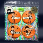 THE BEATLES 3 - Lennon McCartney Ringo Starr George Harrison Badge Button Pin x4