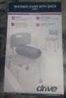 Drive Medical RTL12202KDR Handicap Bathroom Bench/ Shower Chair with Back