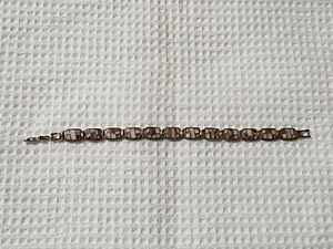 Vintage Sterling Silver 925 Bracelet With Multi Color Stones - Picture 1 of 15
