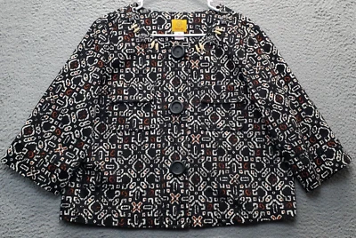 Ruby Rd. Blazer Jacket Womens 14 Multi Cotton Chest Pockets Stretch Button Front - Image 1 of 4