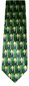 Club Room BELLISSIMA cravatta collo uomo 100% seta verde blu oro 59" - Foto 1 di 9
