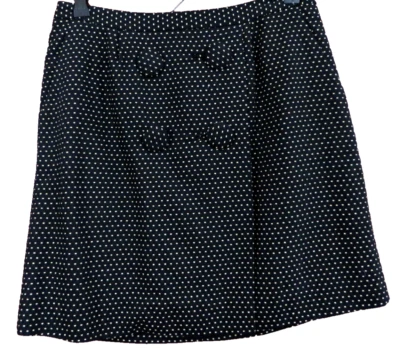 SK01785- BANANA REPUBLIC Mujer Algodón Línea A Falda Lunares Multicolor Talla 4 Foto 1 de 4